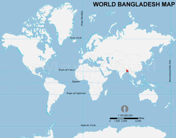 World Bangladesh Map